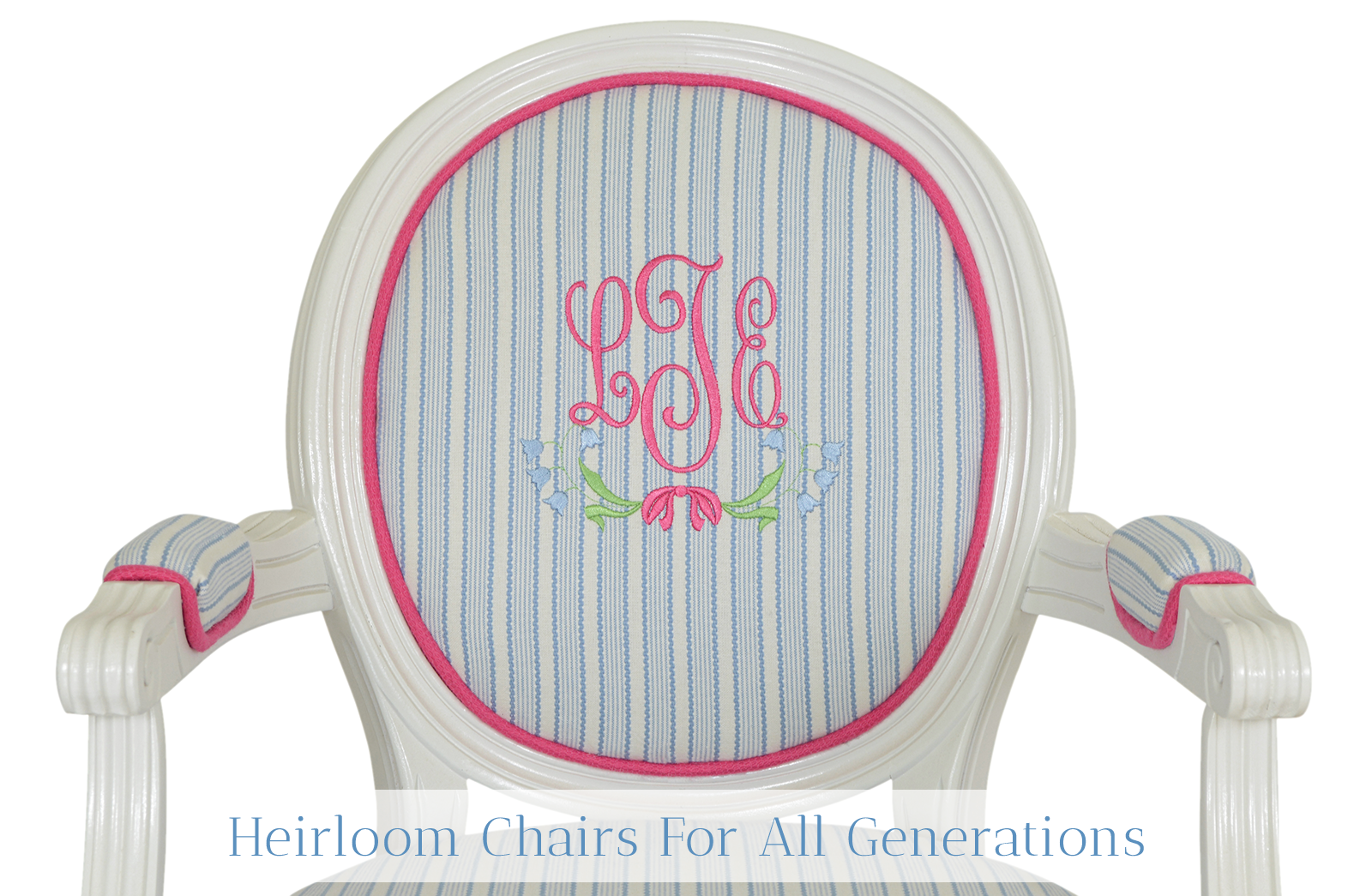 Little+Sits+chair+with+blue+and+white+stripe+fabric,+bright+pink+welt,+and+bright+pink+monogram+with+flowers..png