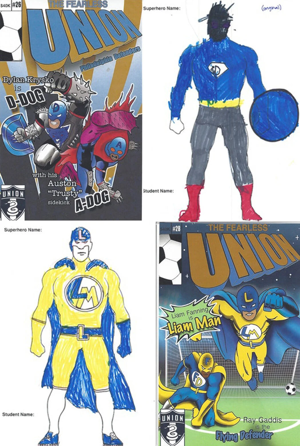 Fearless Heroes comic-book project with Jay Cunliffe and the Philadelphia Union