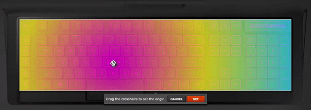 Set the origin point in the ColorShift Wave Editor