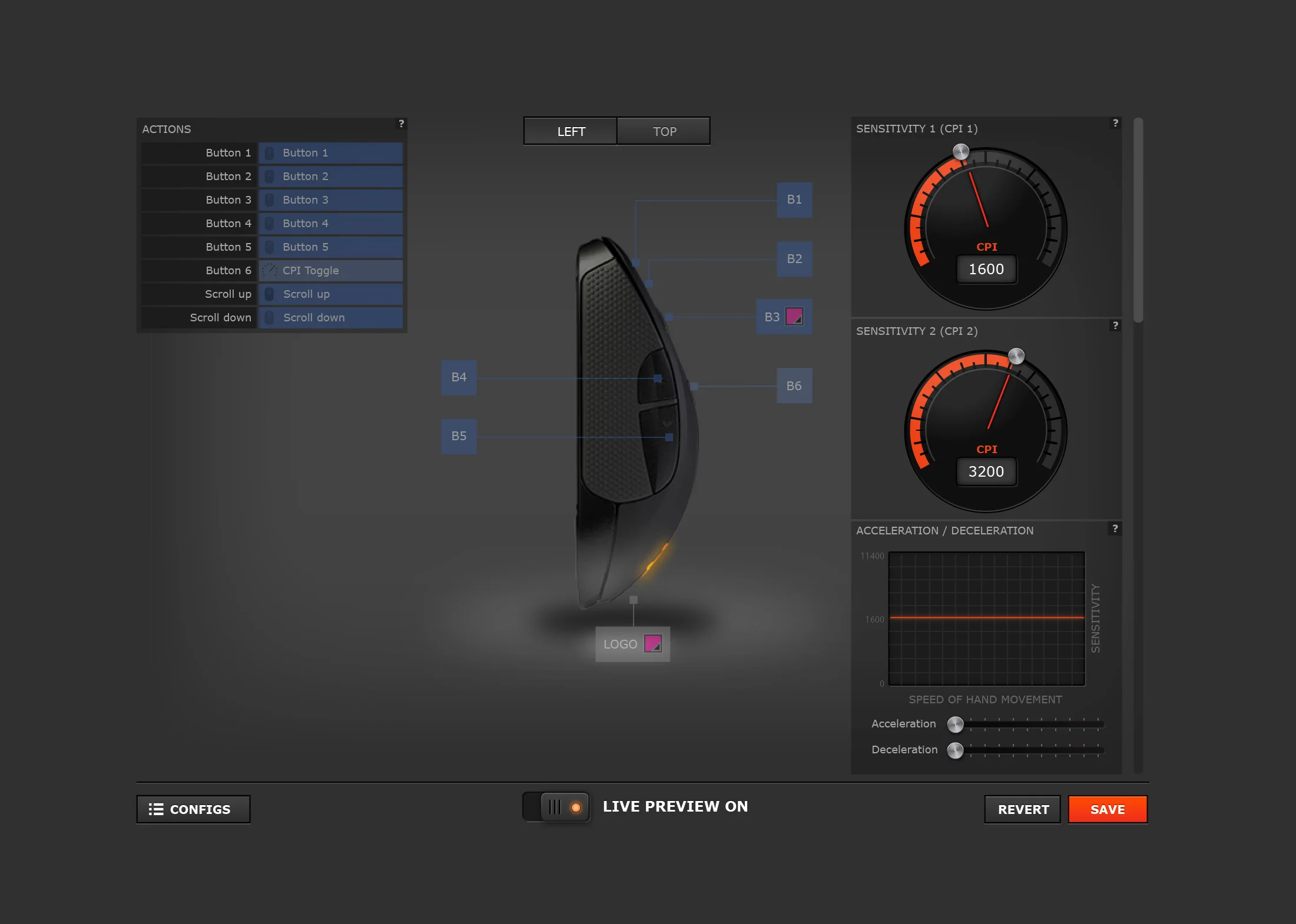 Rival Mouse UI - mouse sideview