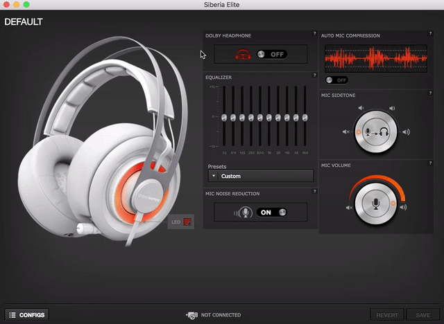 Siberia Elite UI in action