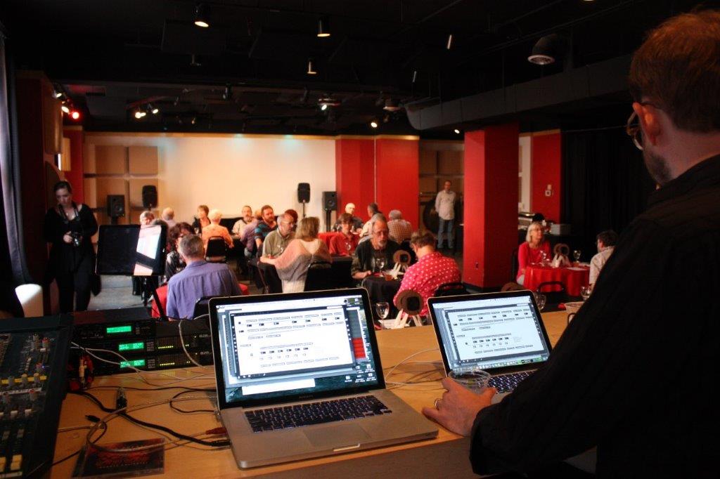 Ben Houge controlling 36 speakers in his custom real-time sound generation software.jpg