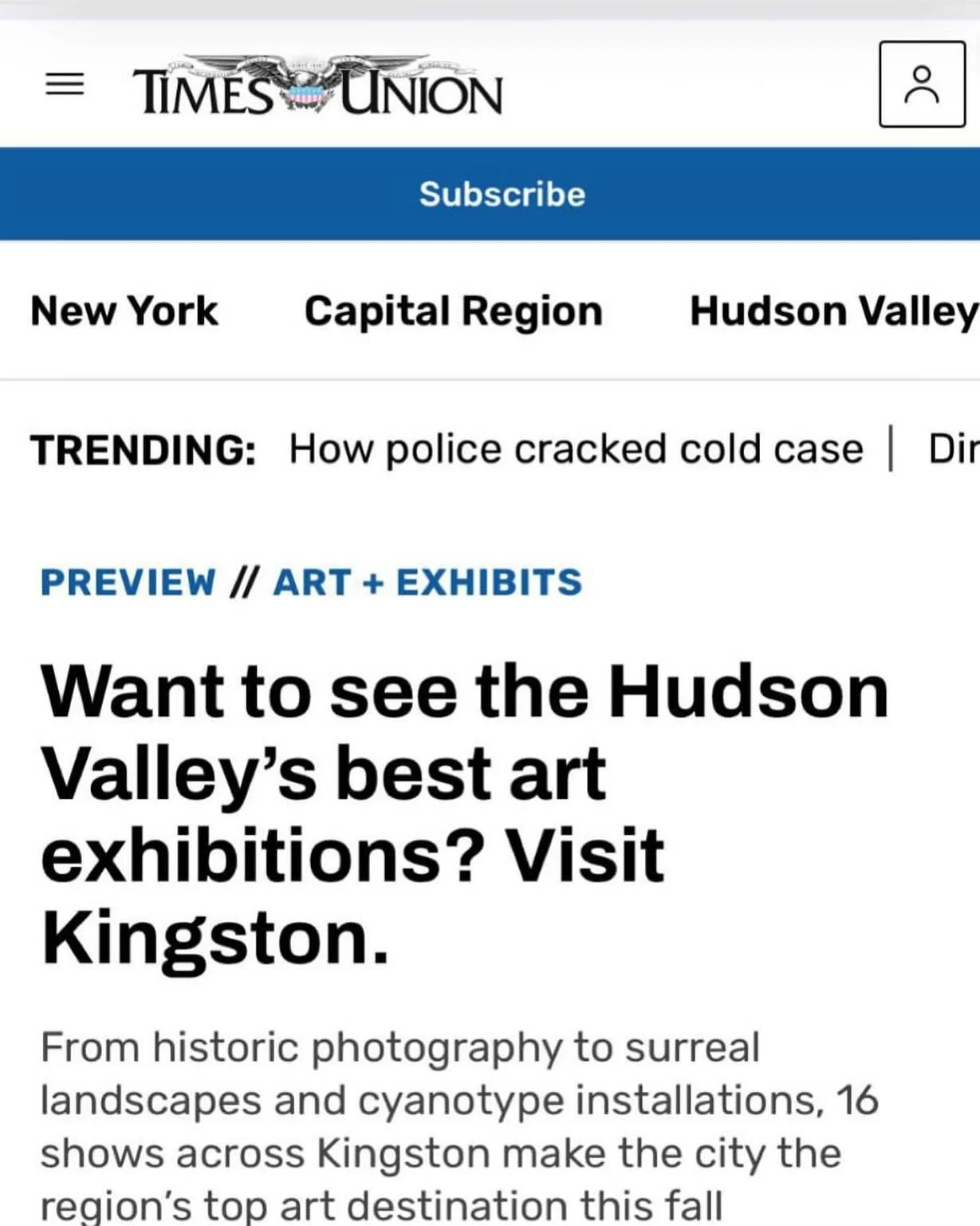 Belated thanks to @matt_moment @timesunion for this piece including @cpw_kingston 

With @sisterscommunications