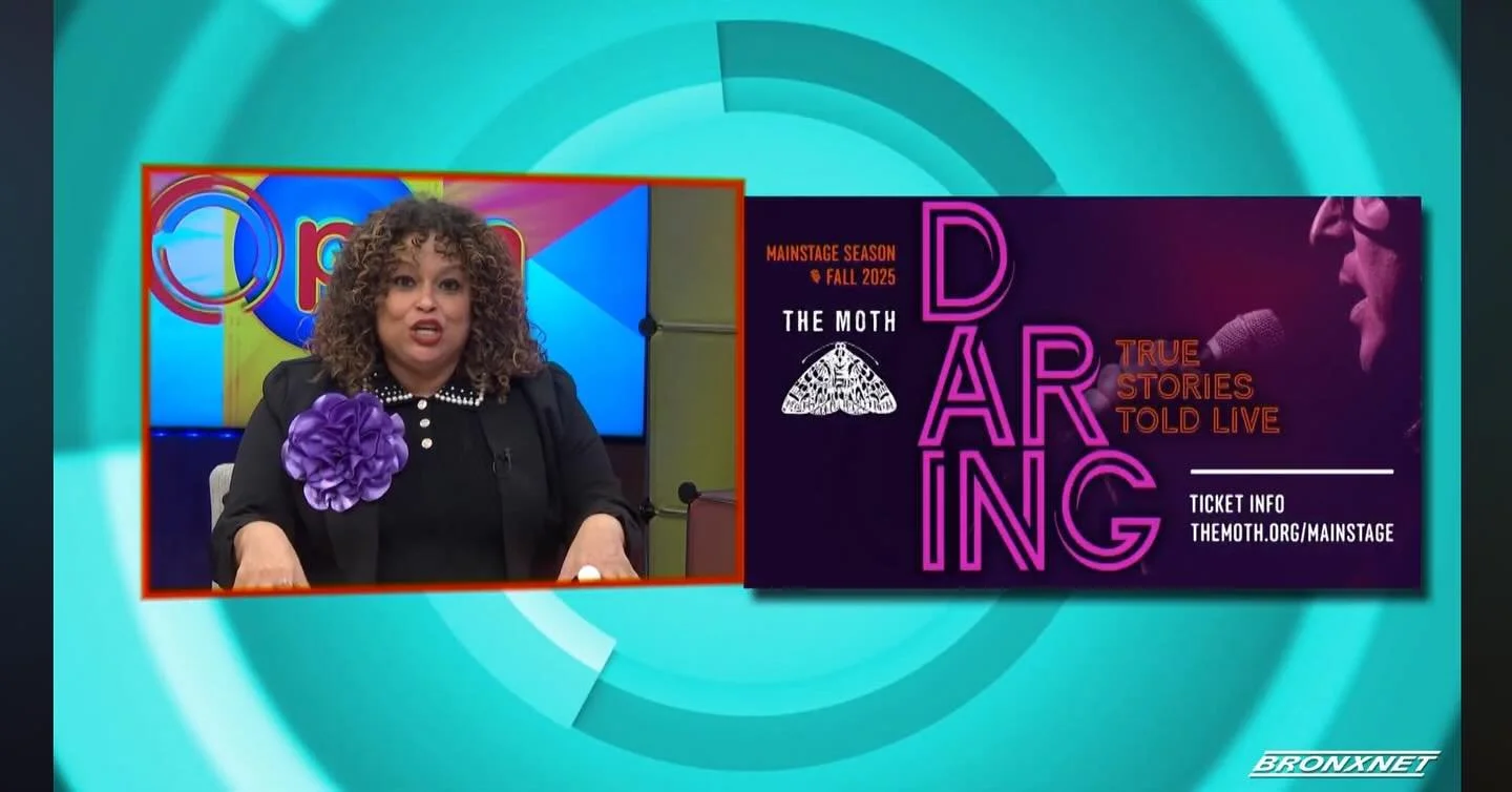 Thanks @rhinavalentin @bronxnettv for this lovely interview with @suzanne.rust and @diego.aguirre.actor in advance of tonight&rsquo;s @mothstories show at @elmuseo #linkinbio