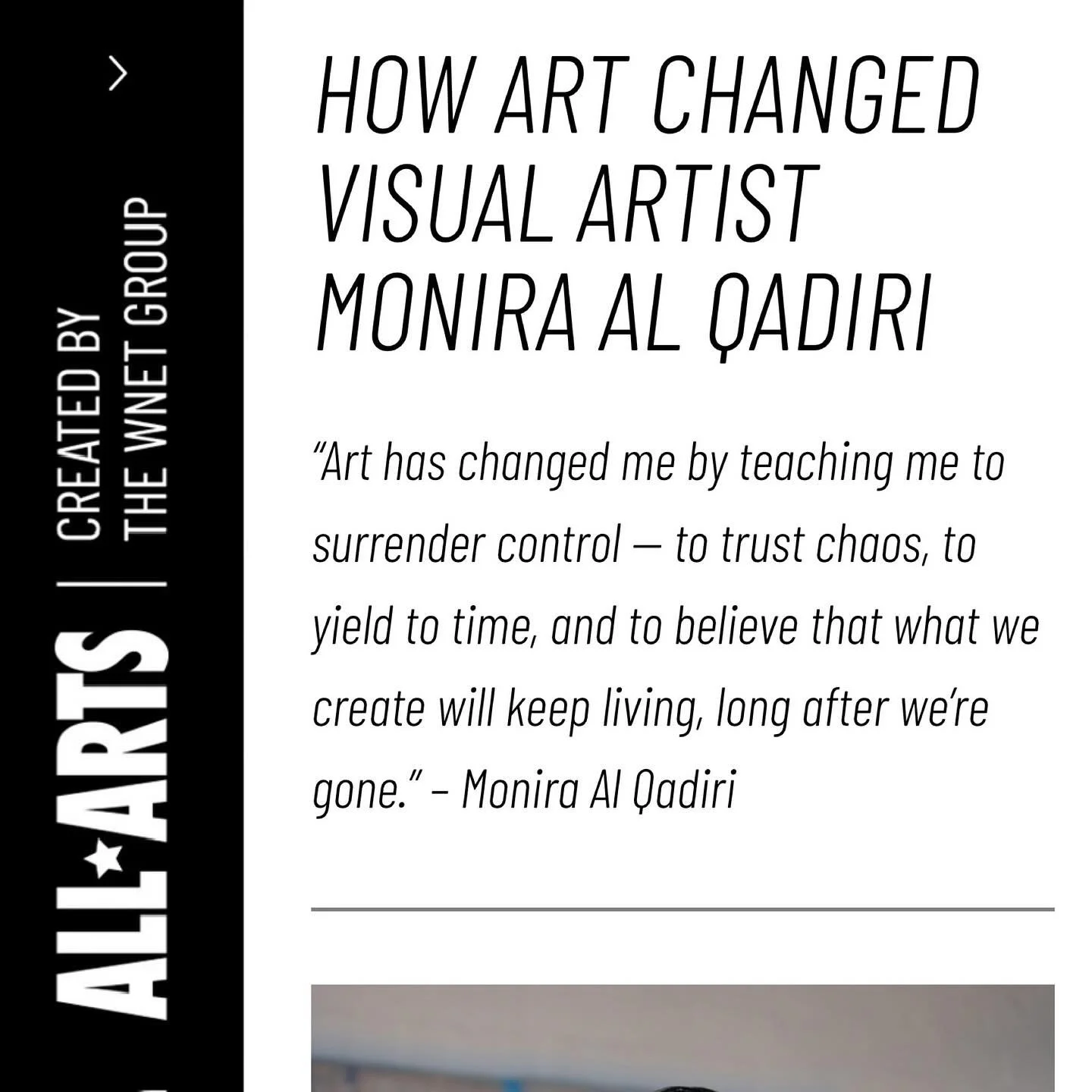 I love the #howartchangedme series on @allartstv ! 

Thanks @bstigler for inviting @moniraism to contribute tied to the current @publicartfund installation First Sun!  #linkinbio