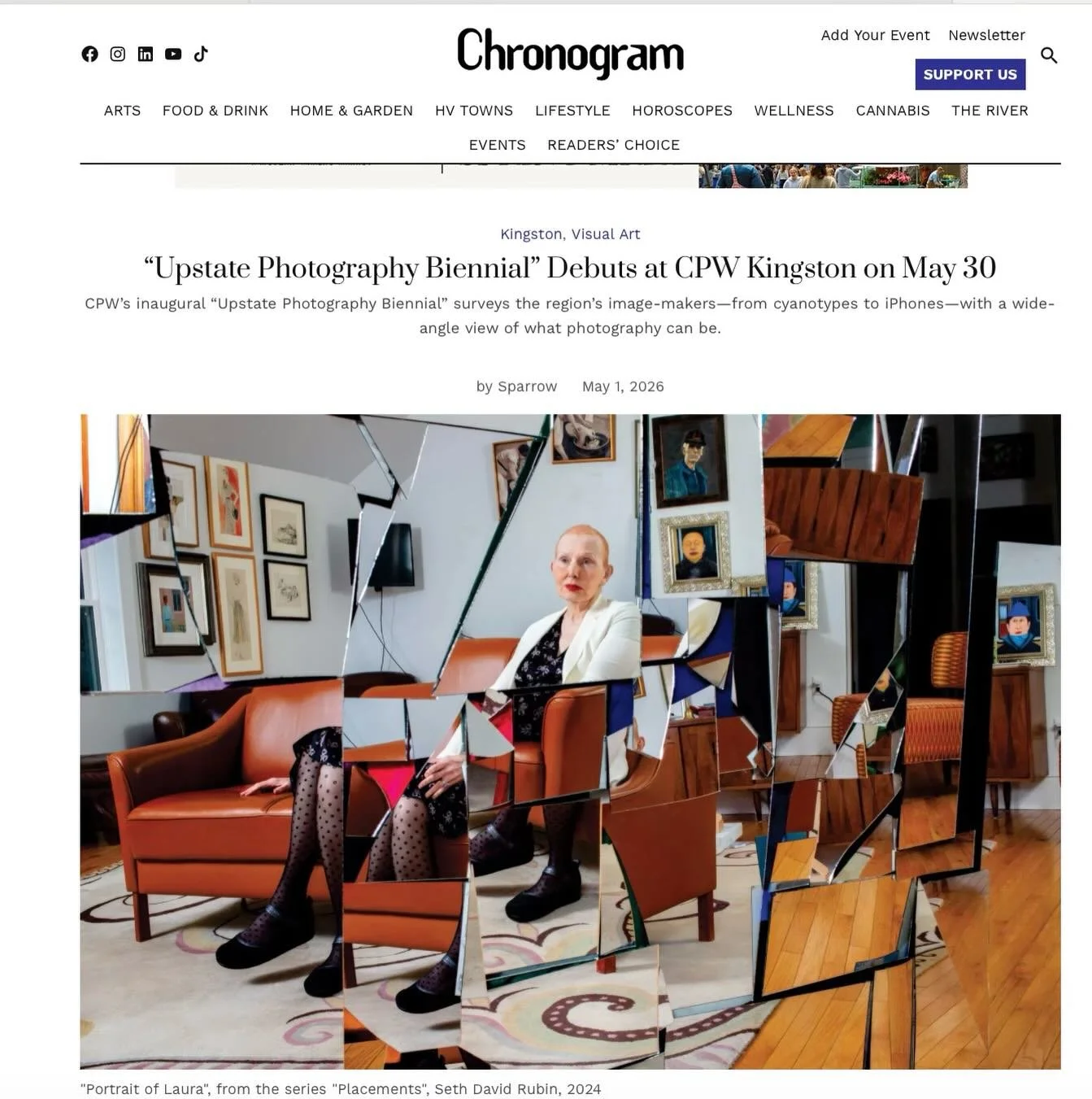 Thanks @chronogram for this piece about the upcoming @cpw_kingston Upstate Photography Biennial. 

Opens May 30, the exhibition will features work by 39 of the region&rsquo;s image makers. 

Curated by @adamgilesryan &amp; @marinaschao 

#linkinbio