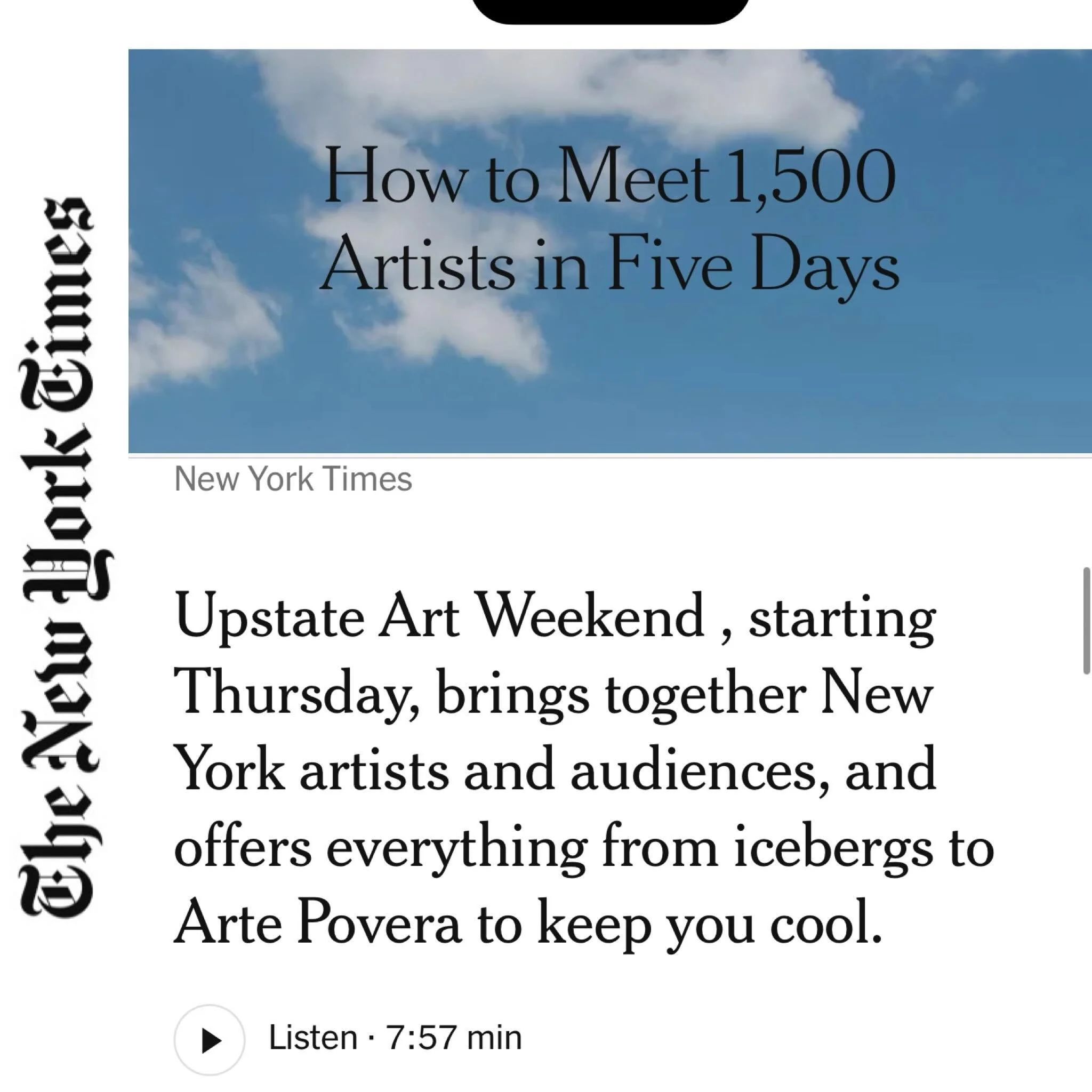 So excited to see @cpw_kingston &ldquo;sprawling&rdquo; #upstatephotographybiennial included in @willvheinrich @nytimes roundup of shows to check out during #upstateartweekend.  Thanks Will!  #linkinbio 

W/ @sisterscommunications