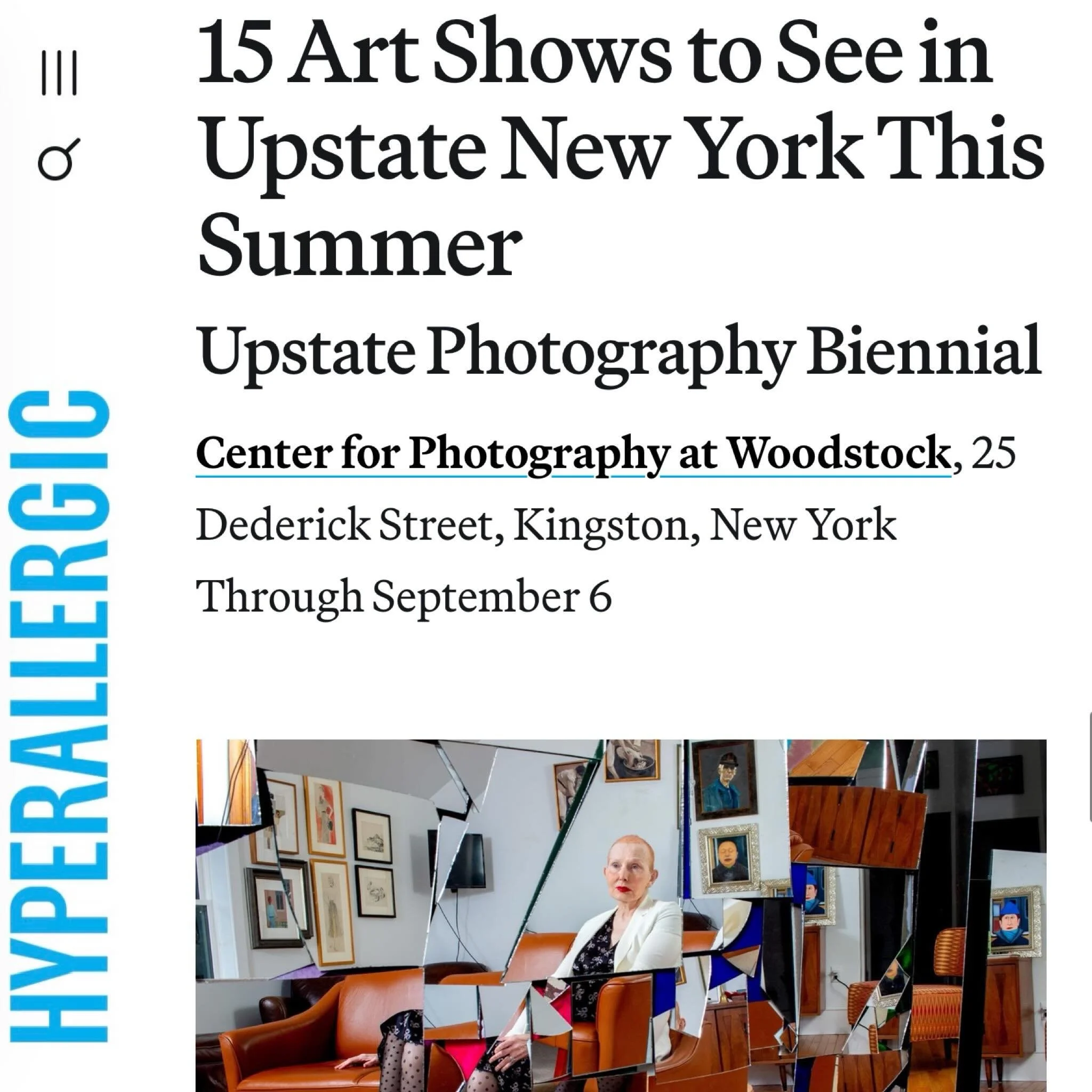 Thanks @taliesinthomas @hyperallergic for including @cpw_kingston #upstatephotographybiennial in your roundup of Upstate art shows to see this summer 
#linkinbio #upstateartweekend #upstatenewyork 

w/ @sisterscommunications