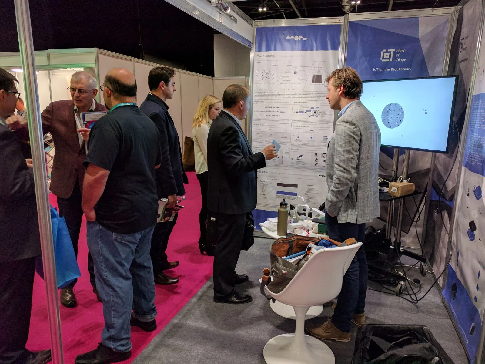 Chain of Things' booth at Smart IoT London gets busy!