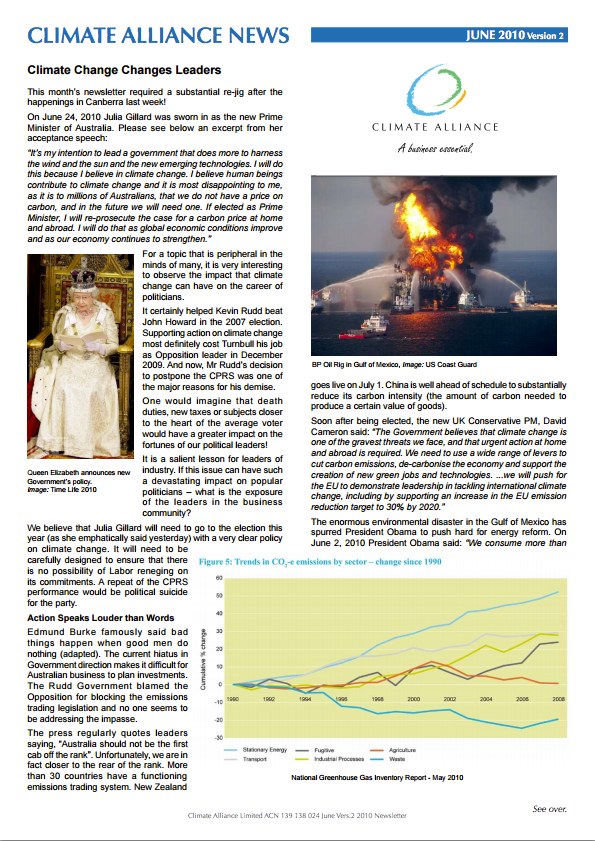 Climate Alliance Newsletter - June 2010