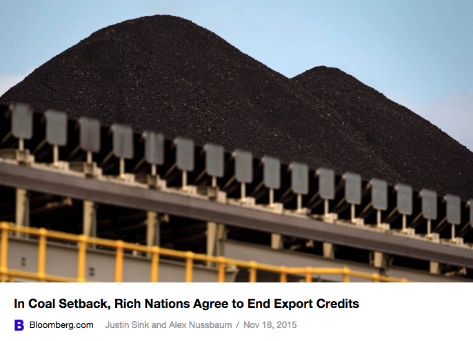 In coal setback, rich nations agree to end export credits | Bloomberg Business
