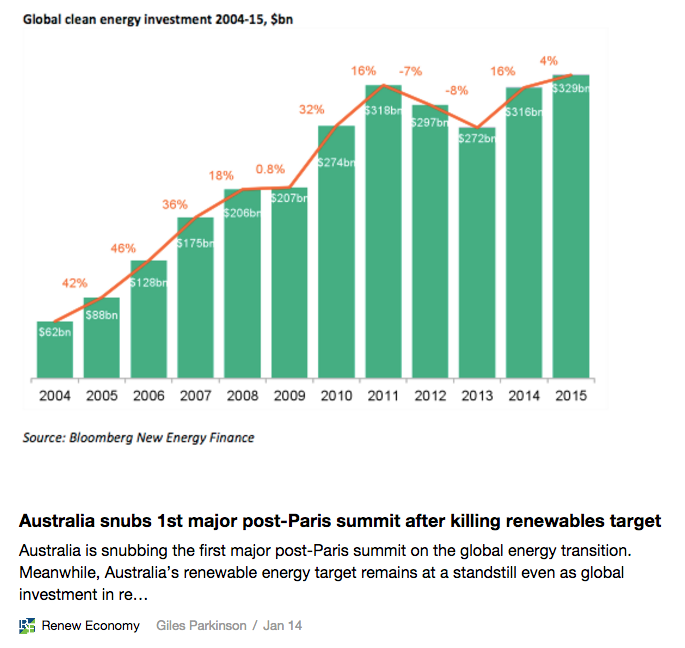 Australia snubs 1st major post-Paris summit after killing renewables target | Renew Economy