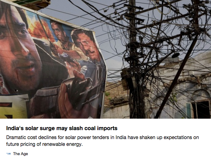 India's solar surge may slash coal imports | The Age