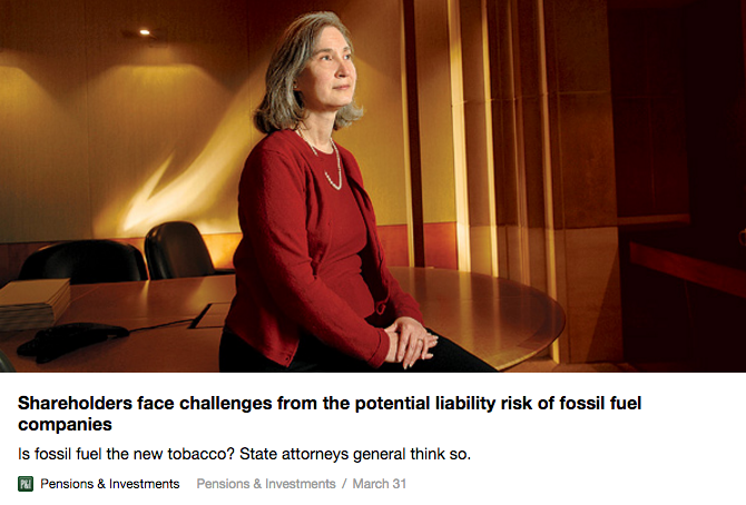Shareholders face challenges from the potential liability risk of fossil fuel companies | Pensions & Investments