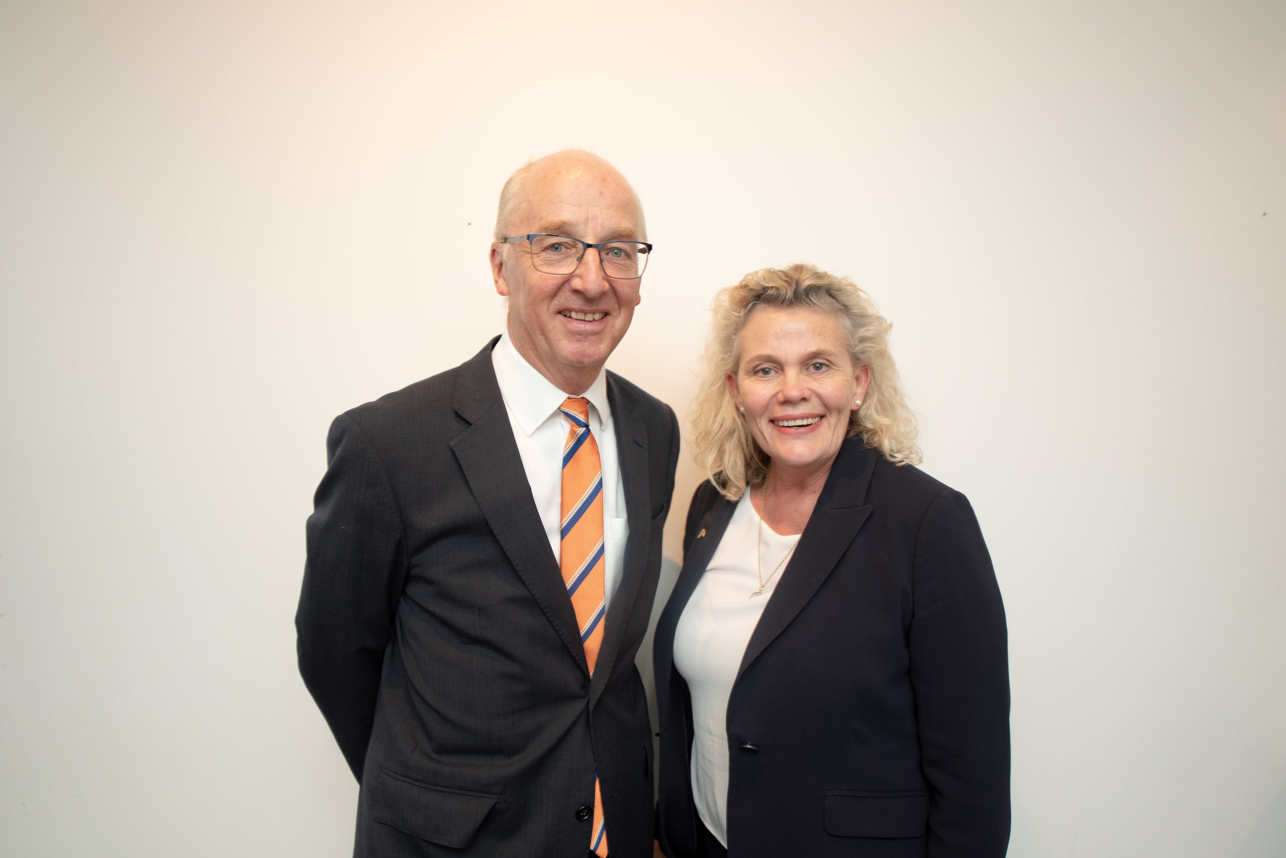  Business Leader of the Year 2018 - Fiona Simson, President of National Farmers’ Federation, with Ben Scheltus, CEO Climate Alliance. 