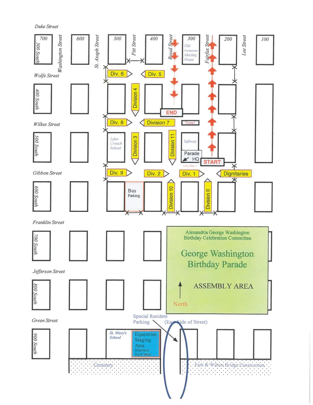2025 Parade Route — Washington Birthday Celebration