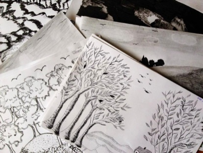 Students’ ink illustrations