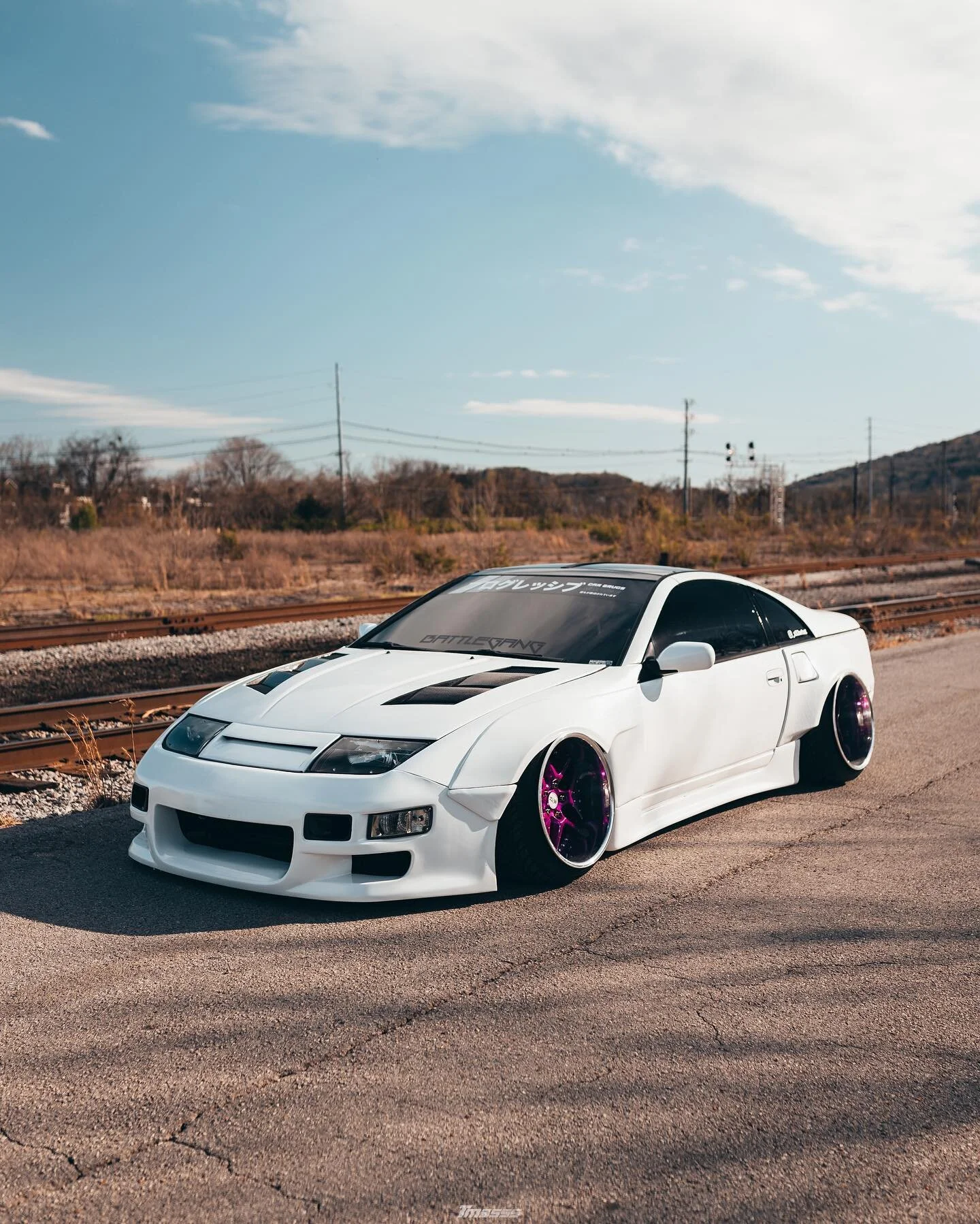 always a pleasure linking with @_z32what this new setup is so good! in love with that purple on the blitz 😍

#tmasssphoto
#z32
#zsociety 
#blitz03 
#battlegang
#bagriders
#airliftperformance