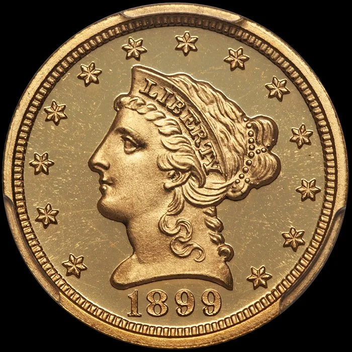 Quarter Eagle. 1899 Proof $2.50 gold coin. PCGS PR667DCAM CAC.