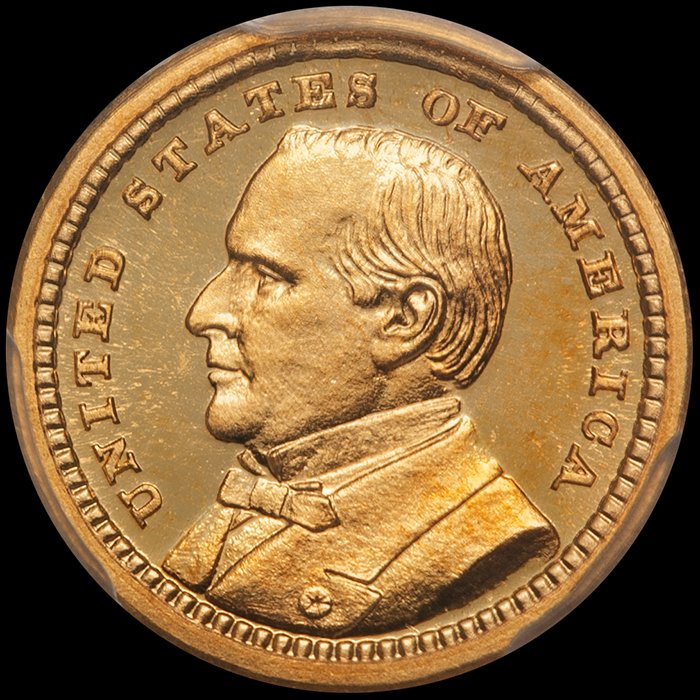 Gold Dollar. 1901 Proof LA Purchase, McKinley $1.00 gold coin. PCGS PR65CAM.