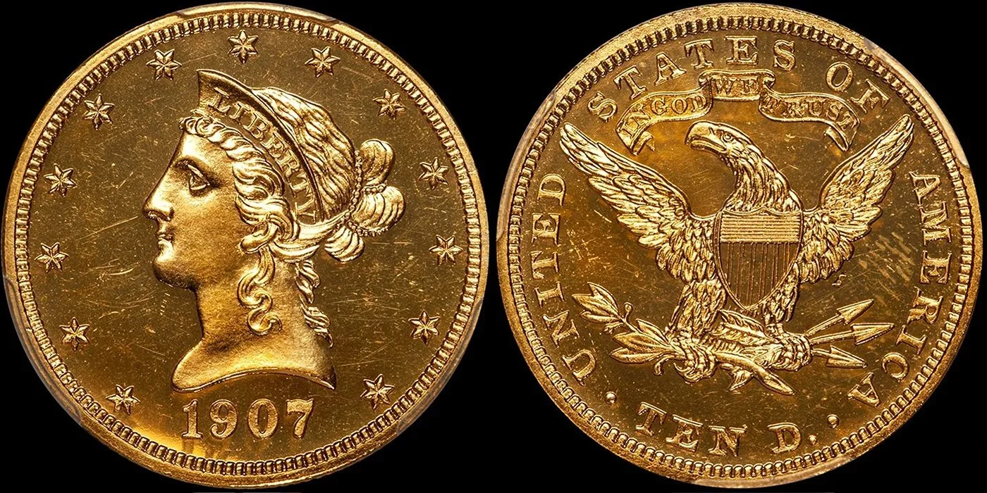 1907 $10.00 PCGS PR64CAM CAC