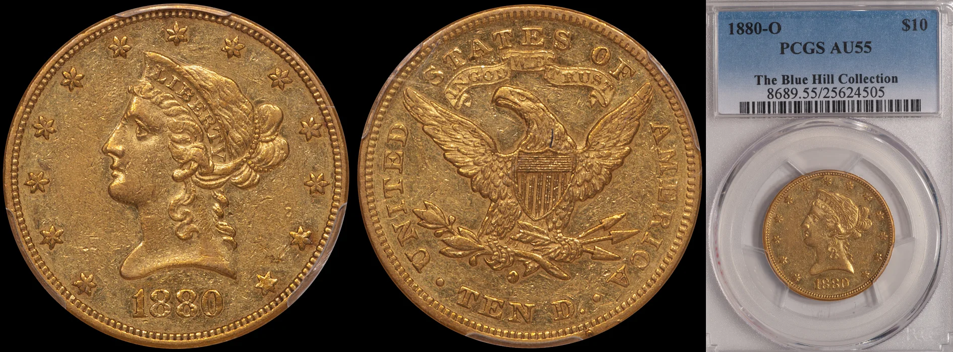 $10.00 - 1880-O PCGS AU55