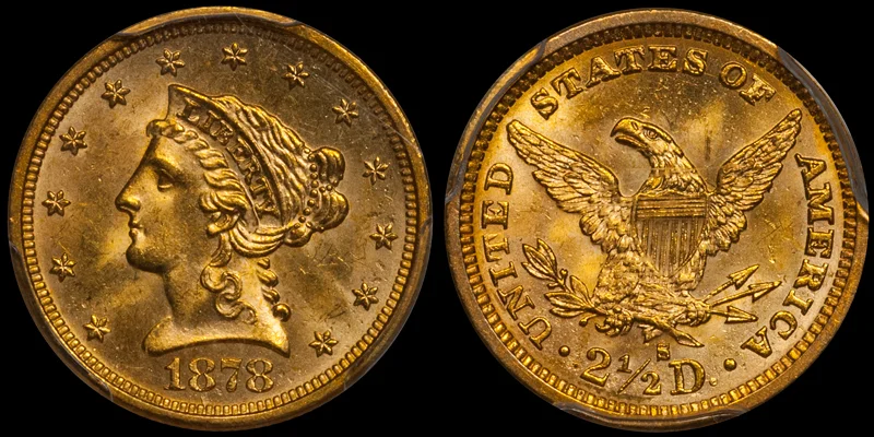 1878-S $2.50 PCGS MS64 CAC