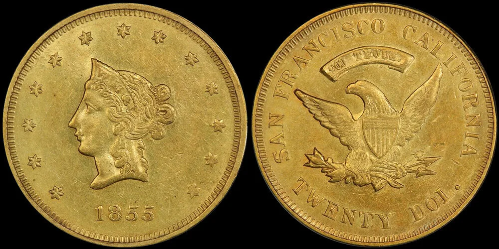 DWN Sells Finest Known Wass, Molitor & Co. 1855 $20.00