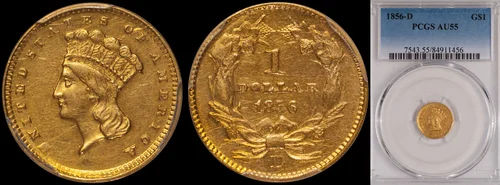 SOLD - $1.00 - 1856-D PCGS AU55 | Rare Gold Coins - Douglas Winter