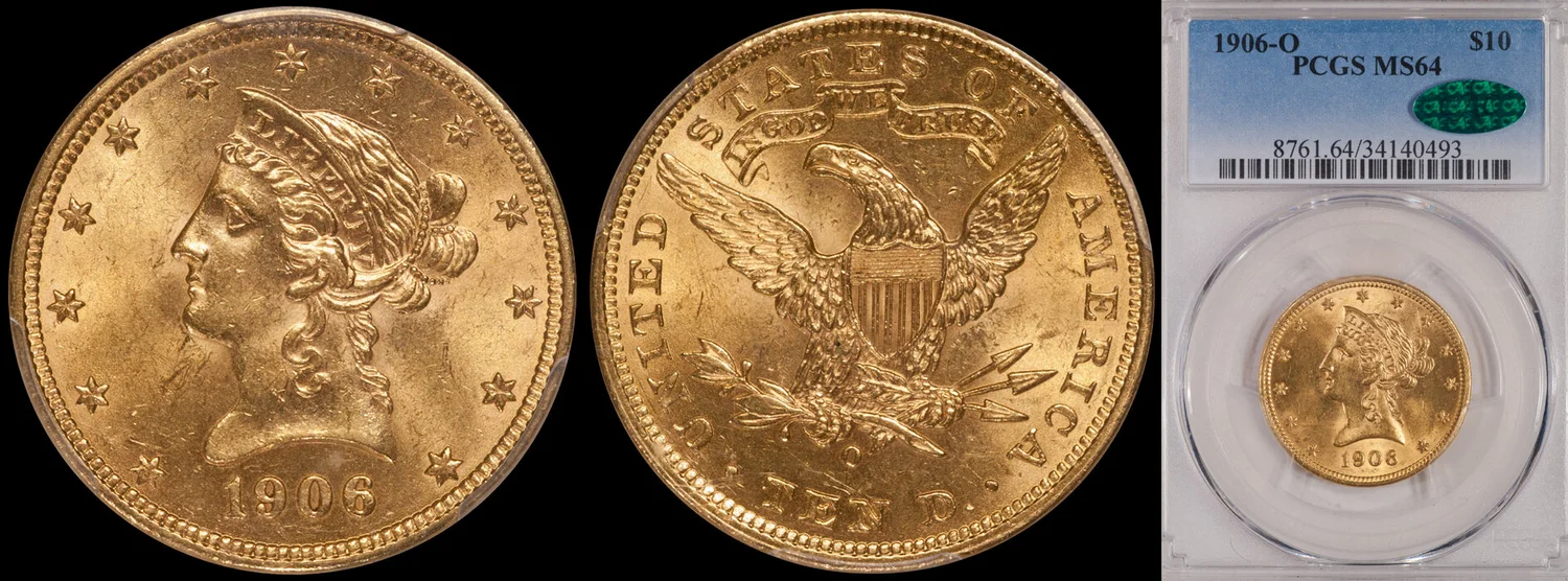 SOLD - $10.00 - 1899-O PCGS MS63 CAC | Rare Gold Coins - Douglas