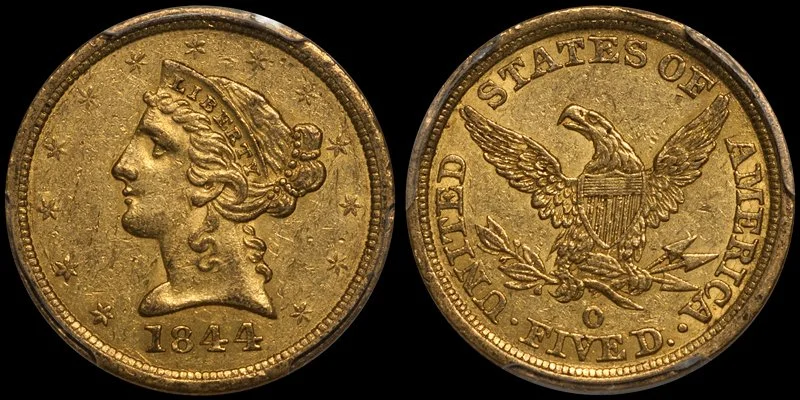 A Pricing Anomaly is Seen on 1844-O Half Eagles