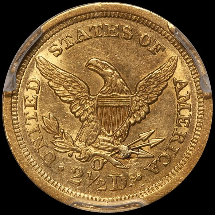 Quarter Eagle. 1843-O New Orleans $2.50 gold coin. PCGS MS61. (Copy)