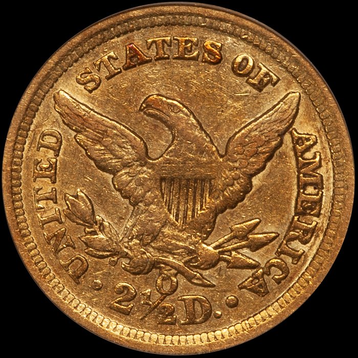 Quarter Eagle. 1845-O New Orleans $2.50 gold coin. PCGS EF45 CAC. (Copy)