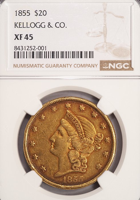 ON HOLD - $20.00 - 1855 Kellogg NGC EF45