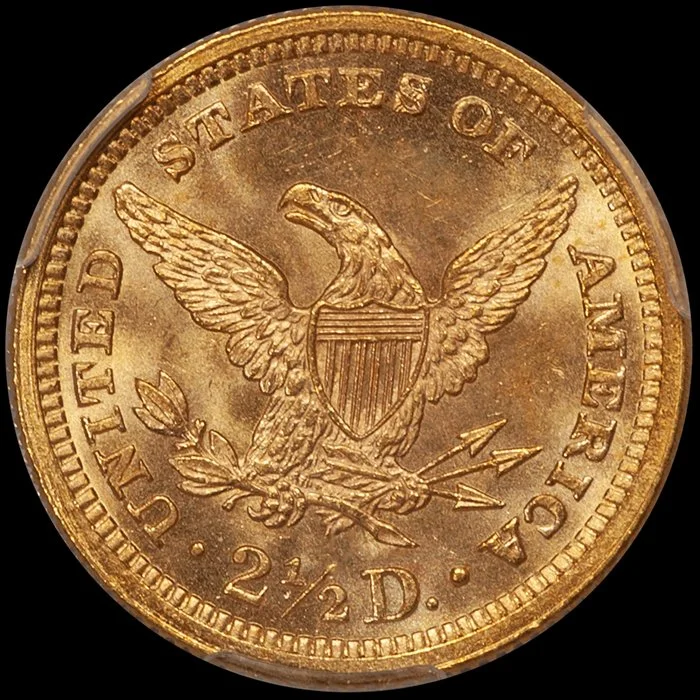 Quarter Eagle. 1880 $2.50 gold coin. PCGS MS65.