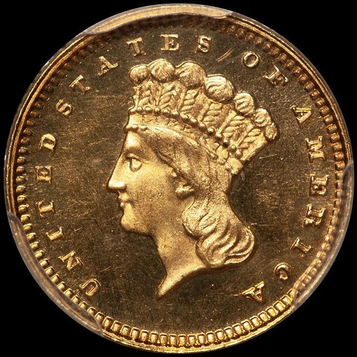 Gold Dollar. 1881 Proof $1.00 gold coin. PCGS PR65CAM CAC.