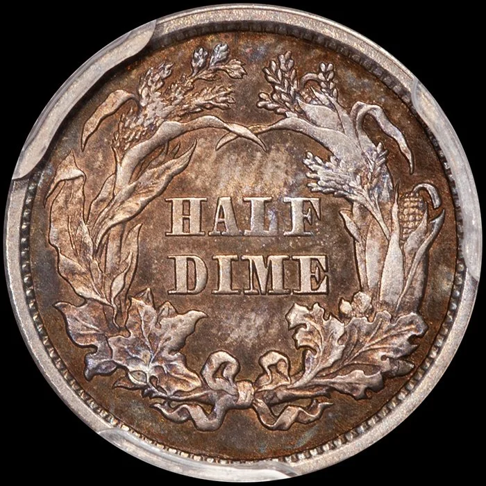 Pattern Half Dime. 1860 J-267, Transitional. PCGS MS64 CAC.