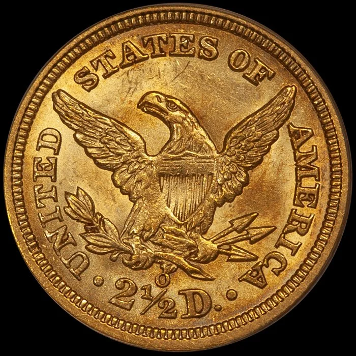 Quarter Eagle. 1840-O New Orleans $2.50 gold coin. PCGS MS62.