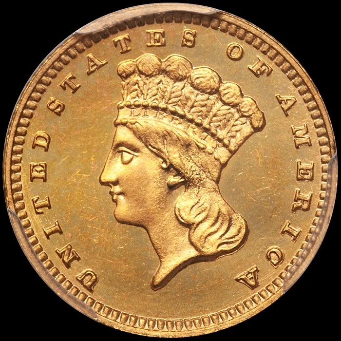 Gold Dollar. 1883 Proof $1.00 gold coin. PCGS PR65DCAM CAC.