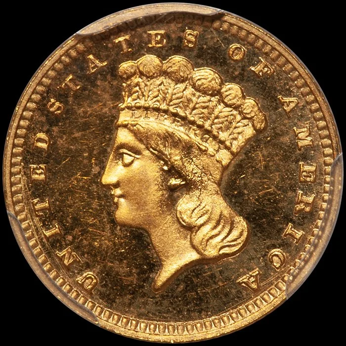 Gold Dollar. 1883 Proof $1.00 gold coin. PCGS PR65DCAM CAC.