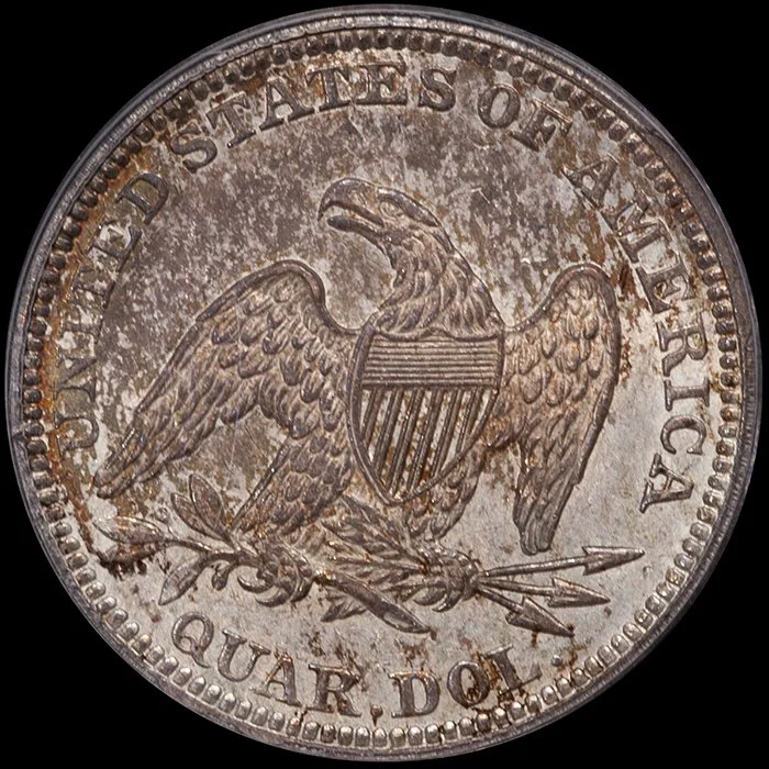 Quarter. 1840 silver 25C. PCGS MS63, CAC Gold. OGH.