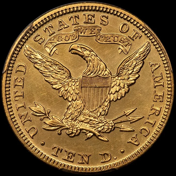 Eagle. 1902 Proof $10 gold coin. PCGS PR63 CAC.