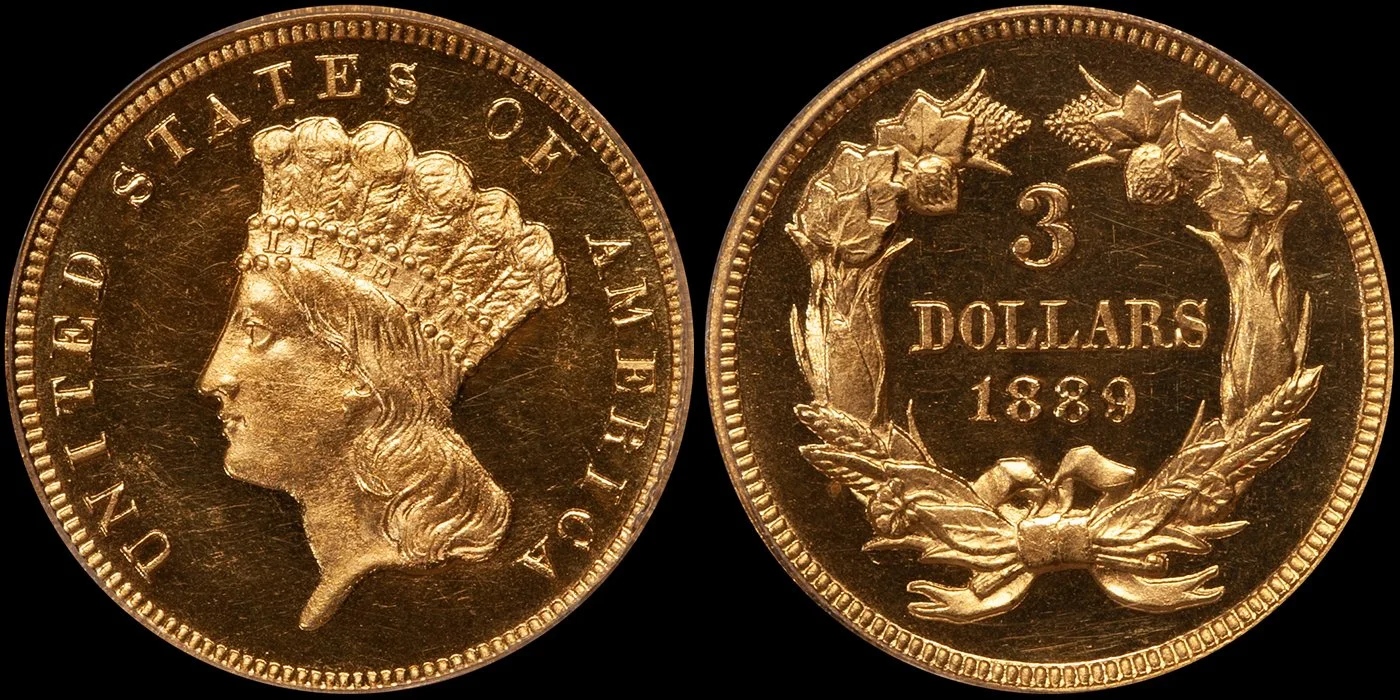1889 $3.00 PCGS PR64CAM CAC