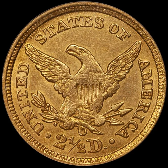 Quarter Eagle. 1840-O New Orleans $2.50 gold coin. PCGS AU58 CAC.