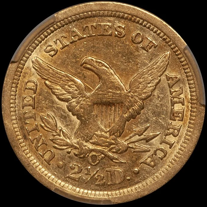 Quarter Eagle. 1846-O New Orleans goldcoin. CACG AU58