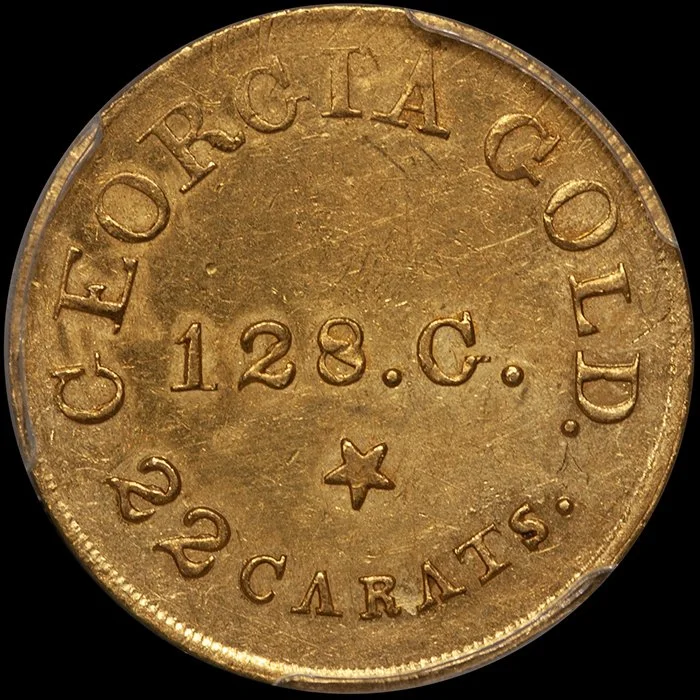 Half Eagle. (1837-45) C. Bechtler $5 gold coin. PCGS MS60. RUTHERF: