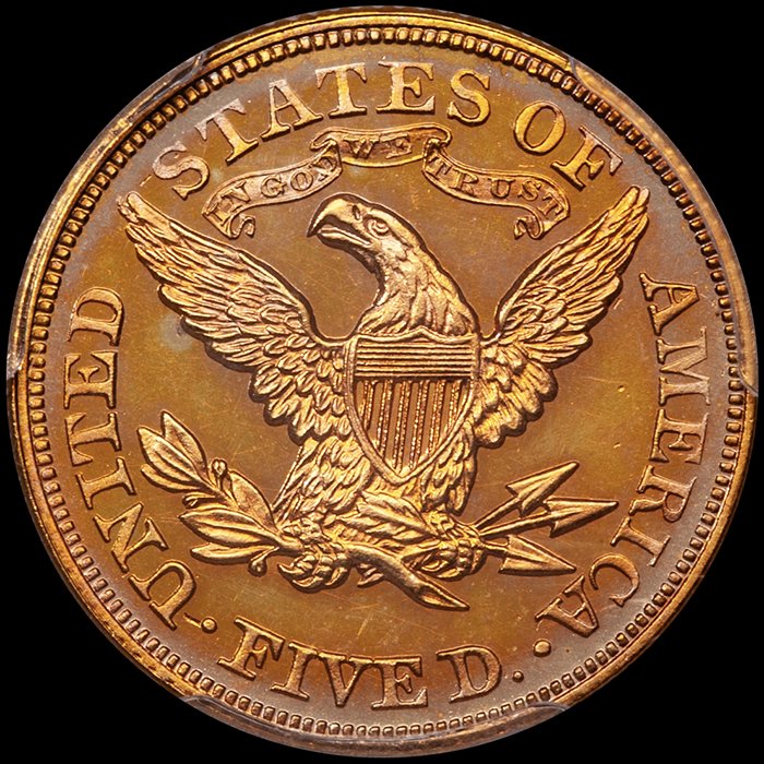 Half Eagle. 1879 $5 gold coin. PCGS PR64CAM. Ex Bass.