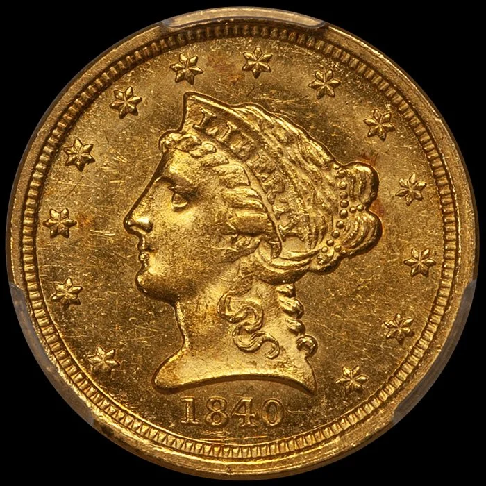 Quarter Eagle. 1840-O New Orleans $2.50 gold coin. PCGS MS63 CAC.