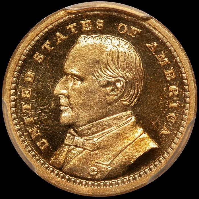Gold Dollar. 1901 Proof LA Purchase, McKinley $1.00 gold coin. PCGS PR65CAM.