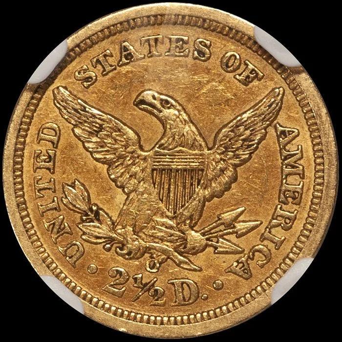 Quarter Eagle. 1842-O New Orleans $2.50 gold coin. NGC AU58 CAC.